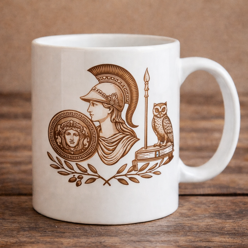 Taza símbolos Atenea
